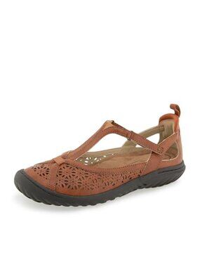 Vegan Leather Mary Jane T-Strap Flats Memory Foam Casual Shoes
